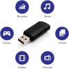 imageVerbatim 128GB PinStripe Retractable USB 20 Flash Thumb Drive with Microban Antimicrobial Product Protection  Black128GB