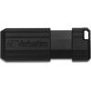 imageVerbatim 128GB PinStripe Retractable USB 20 Flash Thumb Drive with Microban Antimicrobial Product Protection  Black16 GB