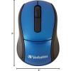 imageVerbatim 24G Wireless Mini Travel Optical Mouse with Nano Receiver for Mac and PC  Blue
