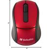 imageVerbatim 24G Wireless Mini Travel Optical Mouse with Nano Receiver for Mac and PC  Red