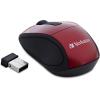 imageVerbatim 24G Wireless Mini Travel Optical Mouse with Nano Receiver for Mac and PC  Red