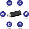 imageVerbatim 32GB Pinstripe USB 32 Gen 1 Flash Drive Retractable Thumb Drive  Black128GB