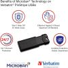 imageVerbatim 32GB Pinstripe USB 32 Gen 1 Flash Drive Retractable Thumb Drive  Black128GB