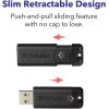 imageVerbatim 32GB Pinstripe USB 32 Gen 1 Flash Drive Retractable Thumb Drive  Black256GB
