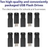 imageVerbatim 32GB Pinstripe USB 32 Gen 1 Flash Drive Retractable Thumb Drive  Black32GB  10 Pack