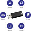 imageVerbatim 32GB Pinstripe USB 32 Gen 1 Flash Drive Retractable Thumb Drive  Black32GB