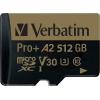 imageVerbatim 64GB Pro 600X microSDXC Memory Card with Adapter UHSI V30 U3 Class 10512GB