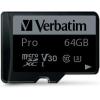 imageVerbatim 64GB Pro 600X microSDXC Memory Card with Adapter UHSI V30 U3 Class 1064GB