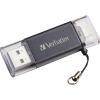 imageVerbatim 64GB Store n Go Dual USB 30 Flash Drive for Apple Lightning Devices  Graphite32 GB