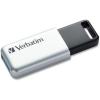 imageVerbatim 64GB Storen Go Secure Pro USB 30 Flash Drive with AES 256 Hardware Encryption  Silver128GB