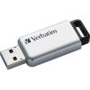 imageVerbatim 64GB Storen Go Secure Pro USB 30 Flash Drive with AES 256 Hardware Encryption  Silver32GB