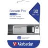 imageVerbatim 64GB Storen Go Secure Pro USB 30 Flash Drive with AES 256 Hardware Encryption  Silver32GB