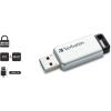 imageVerbatim 64GB Storen Go Secure Pro USB 30 Flash Drive with AES 256 Hardware Encryption  Silver64GB