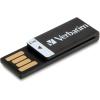 imageVerbatim 8GB ClipIt USB 20 Flash Drive Capless Thumb Drive Resistant to Water Dust and Static Discharge 3 Pack  Black White Red 98674Black