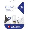 imageVerbatim 8GB ClipIt USB 20 Flash Drive Capless Thumb Drive Resistant to Water Dust and Static Discharge 3 Pack  Black White Red 98674Violet