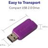 imageVerbatim 8GB Pinstripe USB 20 Flash Drive Retractable Thumb Drive  5 Pack  Multicolor Green Blue Red Purple Cyan16GB