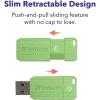 imageVerbatim 8GB Pinstripe USB 20 Flash Drive Retractable Thumb Drive  5 Pack  Multicolor Green Blue Red Purple Cyan16GB