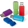 imageVerbatim 8GB Pinstripe USB 20 Flash Drive Retractable Thumb Drive  5 Pack  Multicolor Green Blue Red Purple Cyan16GB