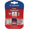 imageVerbatim 8GB Premium SDHC Memory Card UHSI V10 U1 Class 10 Blue 96318