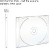 imageVerbatim CD DVD BluRay Clear Slim Jewel Cases 52 mm  25 Pack52mm Pack of 25