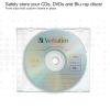 imageVerbatim CD DVD BluRay Clear Slim Jewel Cases 52 mm  25 Pack52mm Pack of 25