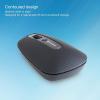 imageVerbatim Rechargeable MultiDevice Bluetooth 50 USB 24Ghz Wireless Optical Mouse with Adjustable DPI  Black 70755