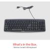 imageVerbatim Slimline Wired Keyboard and Mouse Combo USB PlugandPlay Numeric Keypad Adjustable Tilt Legs Optical Corded Mouse FullSize Computer Keyboard Compatible with PC Laptop  FFP Packaging BlackWired Keyboard