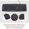 imageVerbatim Slimline Wired Keyboard and Mouse Combo USB PlugandPlay Numeric Keypad Adjustable Tilt Legs Optical Corded Mouse FullSize Computer Keyboard Compatible with PC Laptop  FFP Packaging BlackWired Keyboard