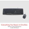 imageVerbatim Slimline Wired Keyboard and Mouse Combo USB PlugandPlay Numeric Keypad Adjustable Tilt Legs Optical Corded Mouse FullSize Computer Keyboard Compatible with PC Laptop  FFP Packaging BlackWired Keyboard  Mouse