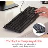 imageVerbatim Slimline Wired Keyboard and Mouse Combo USB PlugandPlay Numeric Keypad Adjustable Tilt Legs Optical Corded Mouse FullSize Computer Keyboard Compatible with PC Laptop  FFP Packaging BlackWired Keyboard