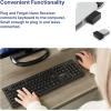 imageVerbatim Slimline Wired Keyboard and Mouse Combo USB PlugandPlay Numeric Keypad Adjustable Tilt Legs Optical Corded Mouse FullSize Computer Keyboard Compatible with PC Laptop  FFP Packaging BlackWireless Keyboard
