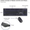 imageVerbatim Slimline Wired Keyboard and Mouse Combo USB PlugandPlay Numeric Keypad Adjustable Tilt Legs Optical Corded Mouse FullSize Computer Keyboard Compatible with PC Laptop  FFP Packaging BlackWireless Keyboard  Mouse