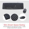 imageVerbatim Slimline Wired Keyboard and Mouse Combo USB PlugandPlay Numeric Keypad Adjustable Tilt Legs Optical Corded Mouse FullSize Computer Keyboard Compatible with PC Laptop  FFP Packaging BlackWired Keyboard  Mouse