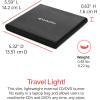 imageVerbatim Ultra HD 4K CD DVD Bluray Writer USB 32 GEN 1 USBC Connectivity Slim Brushed Metal Enclosure Compatible with Mac and PC with Free 25GB Verbatim Bluray discCDDVD