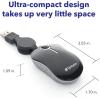 imageVerbatim Wired Optical Computer Mini USBA Mouse  Plug ampamp Play Corded Small Travel Mouse with Retractable Cable  Black 98113BLACK