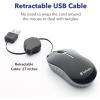 imageVerbatim Wired Optical Computer Mini USBA Mouse  Plug ampamp Play Corded Small Travel Mouse with Retractable Cable  Black 98113BLACK