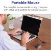 imageVerbatim Wired Optical Computer Mini USBA Mouse  Plug ampamp Play Corded Small Travel Mouse with Retractable Cable  Black 98113BLUE