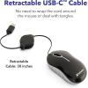 imageVerbatim Wired Optical Computer Mini USBA Mouse  Plug ampamp Play Corded Small Travel Mouse with Retractable Cable  Red 98619BLACK