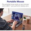 imageVerbatim Wired Optical Computer Mini USBA Mouse  Plug ampamp Play Corded Small Travel Mouse with Retractable Cable  Red 98619BLACK