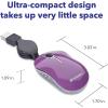 imageVerbatim Wired Optical Computer Mini USBA Mouse  Plug ampamp Play Corded Small Travel Mouse with Retractable Cable  Red 98619PURPLE
