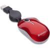 imageVerbatim Wired Optical Computer Mini USBA Mouse  Plug ampamp Play Corded Small Travel Mouse with Retractable Cable  Red 98619RED