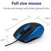 imageVerbatim Wired USB Computer Mouse  Corded USB Mouse for Laptops and PCs  Right or Left Hand Use White 99740 14quot x 24quot x 39quotBlue