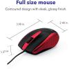 imageVerbatim Wired USB Computer Mouse  Corded USB Mouse for Laptops and PCs  Right or Left Hand Use White 99740 14quot x 24quot x 39quotRed