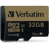 imageVerbatim 32GB Pro Plus 600X microSDHC Memory Card with Adapter UHSI V30 U3 Class 10