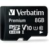 imageVerbatim 64GB Premium MicroSDXC Memory Card with Adapter UHSI V10 Class 10 supports Full HD 1080p U1 speed rated Up to 90MBs read speed8GB