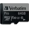 imageVerbatim 64GB Pro 600X microSDXC Memory Card with Adapter UHSI V30 U3 Class 1064GB