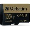 imageVerbatim 64GB Pro Plus 600X microSDXC Memory Card with Adapter UHSI V30 U3 Class 10