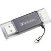 imageVerbatim 64GB Store n Go Dual USB 30 Flash Drive for Apple Lightning Devices  Graphite64 GB