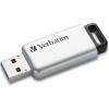 imageVerbatim 64GB Storen Go Secure Pro USB 30 Flash Drive with AES 256 Hardware Encryption  Silver16 GB