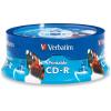 imageVerbatim CDR Blank Discs 700MB 80 Minutes 52X Silver Inkjet Printable Surface  50pk SpindleWhite Inkjet Hub 25pk